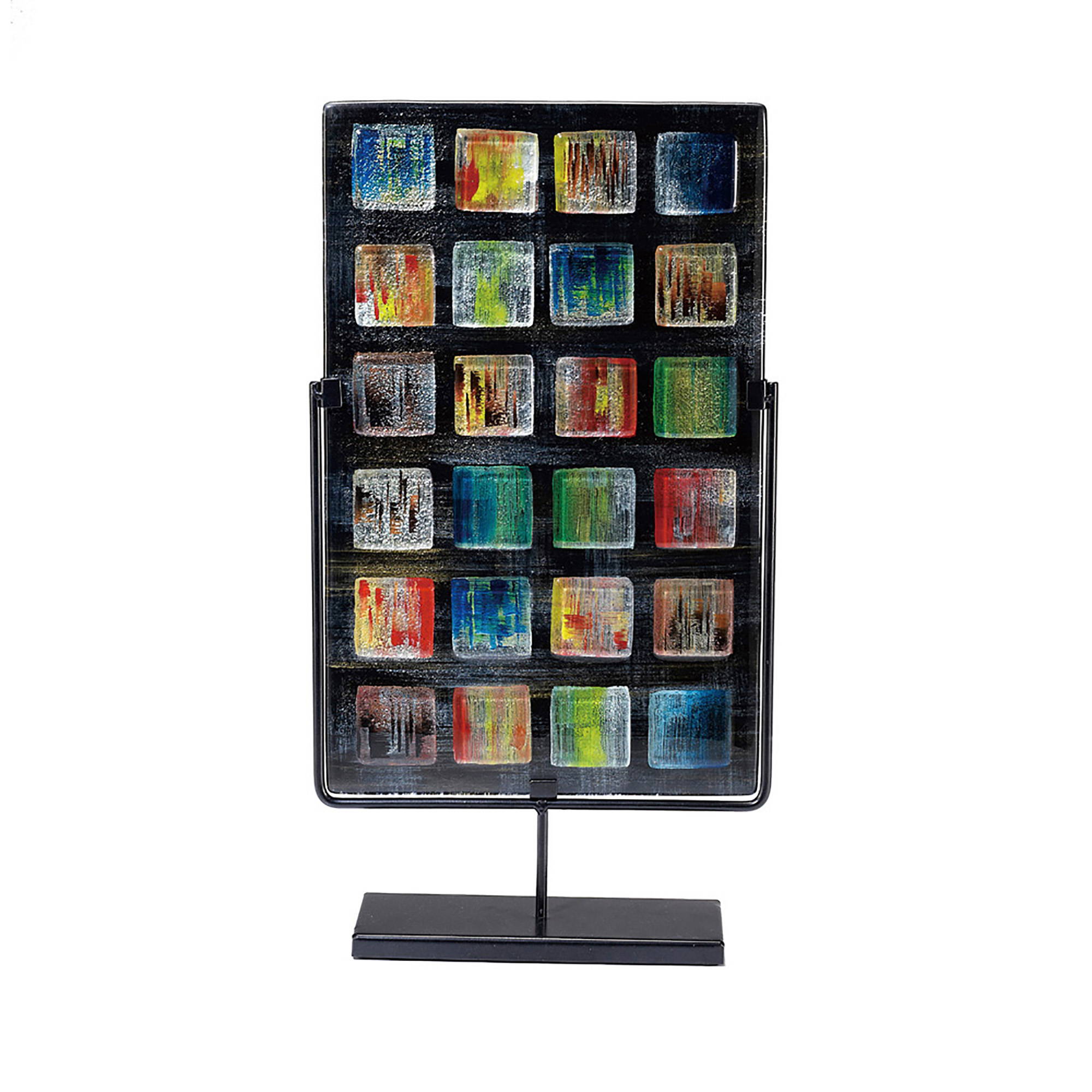 IL70200  Orion Glass Art Panel With Stand